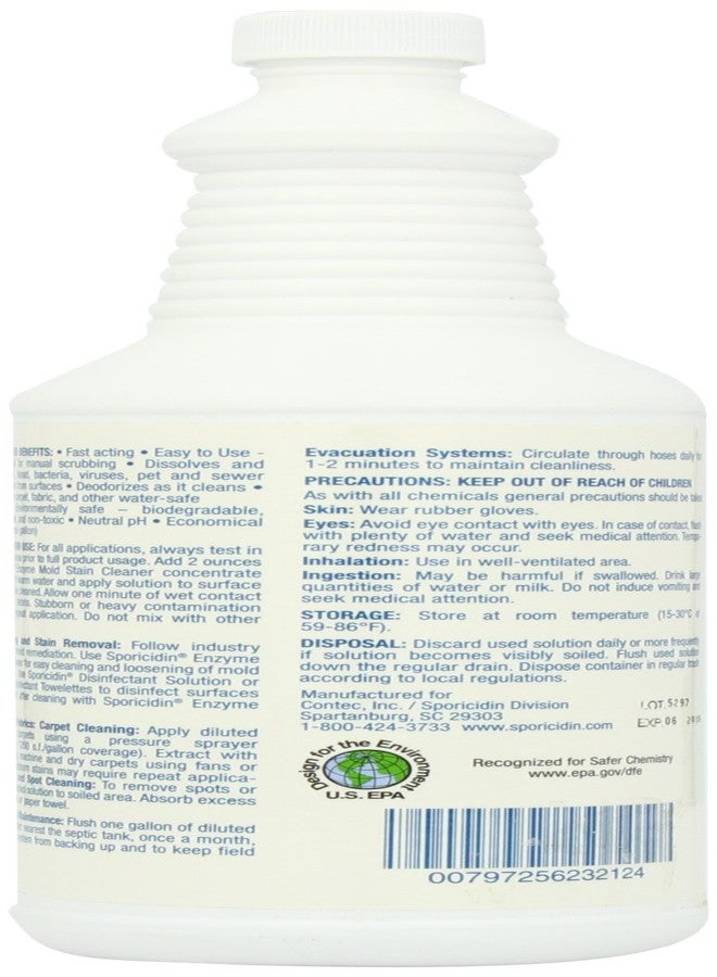 CONTEC Groom Industries Household Cleaners Sporicidin Enzyme Mold Cleaner Concentrate, 32 Ounce - Image 4
